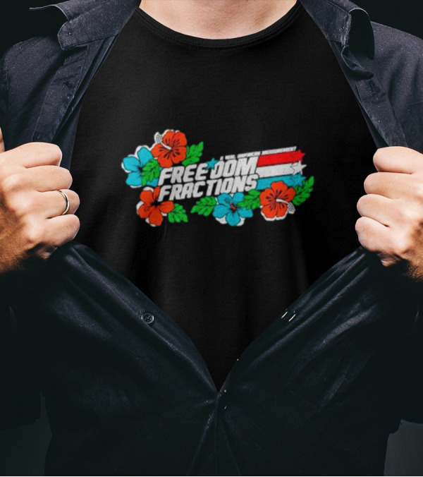 Freedom Fractions Hawaiian American Floral T-Shirt