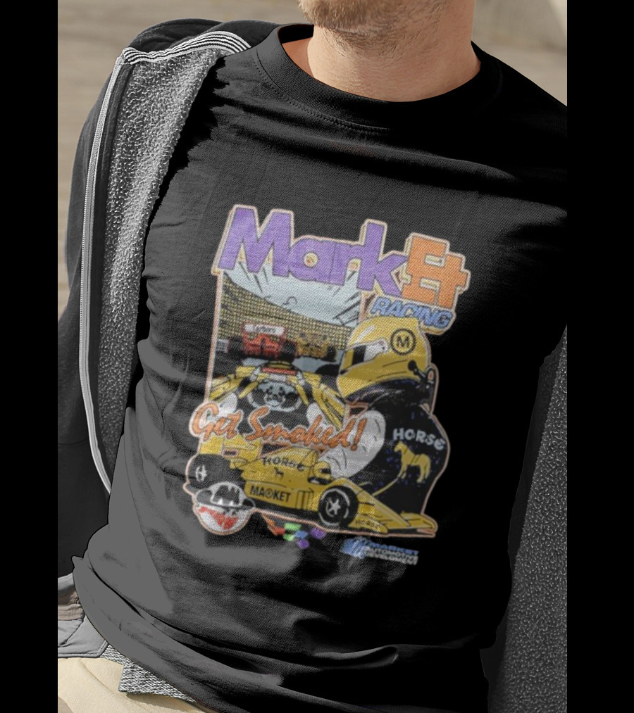 Mark4 Racing Get Smoked Horse Racing Movement T-Shirt