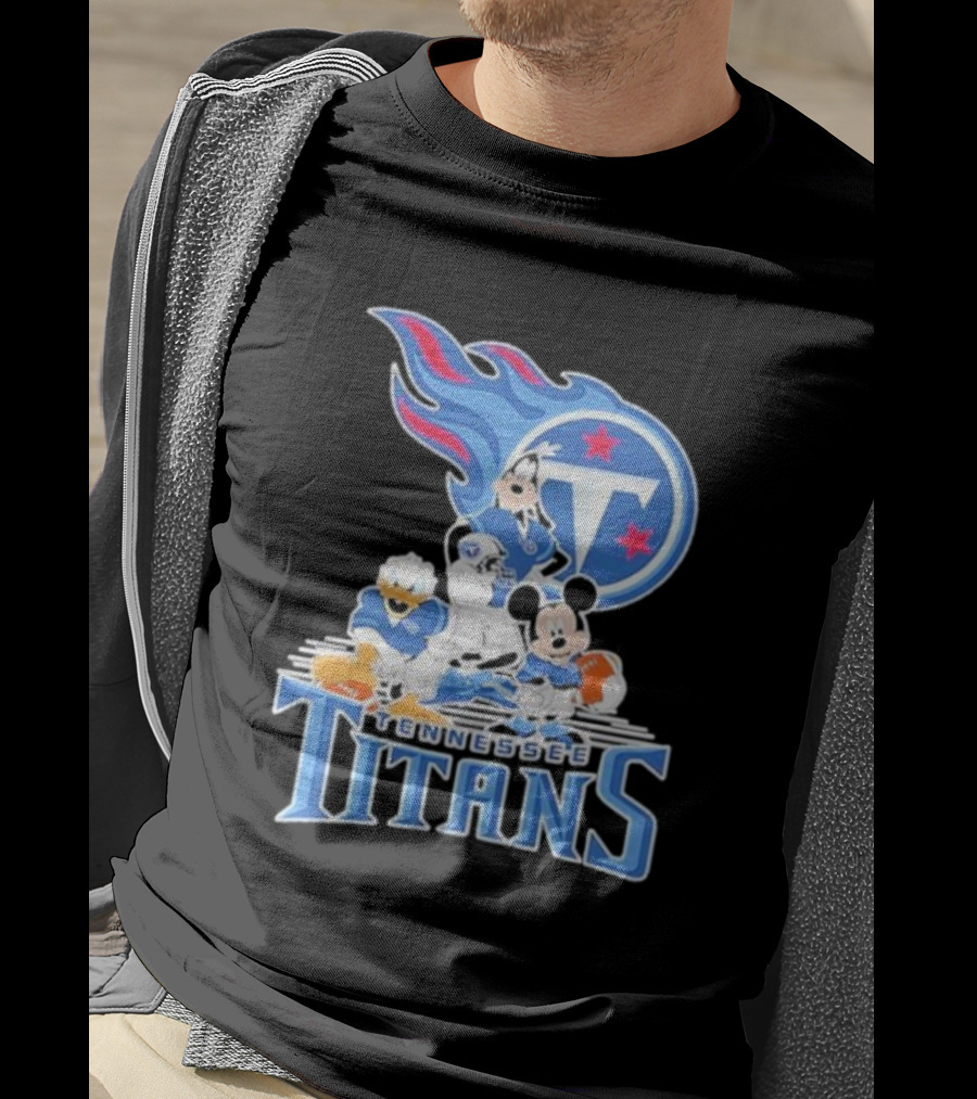 Mickey Mouse Donald Duck Goofy Tennessee Titans NFL T-Shirt