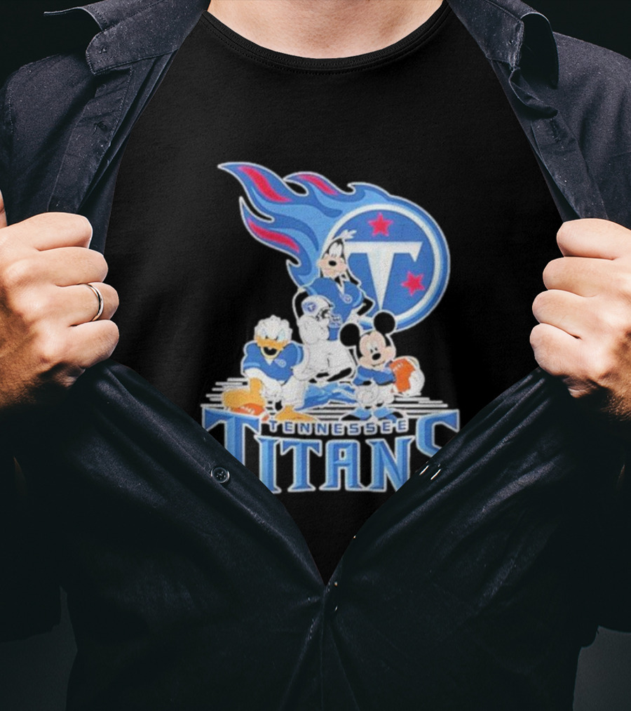 Mickey Mouse Donald Duck Goofy Tennessee Titans NFL T-Shirt