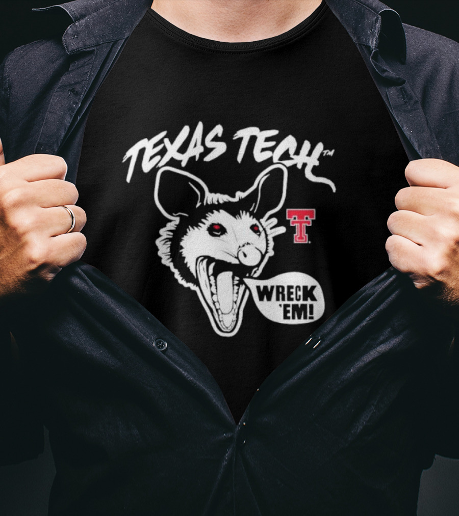 Texas Tech Wreck ’Em Possum Red Raider Spirit T-Shirt