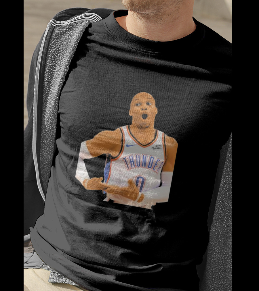 Thunder Rock The Baby Basketball Gesture Oklahoma City Thunder T-Shirt