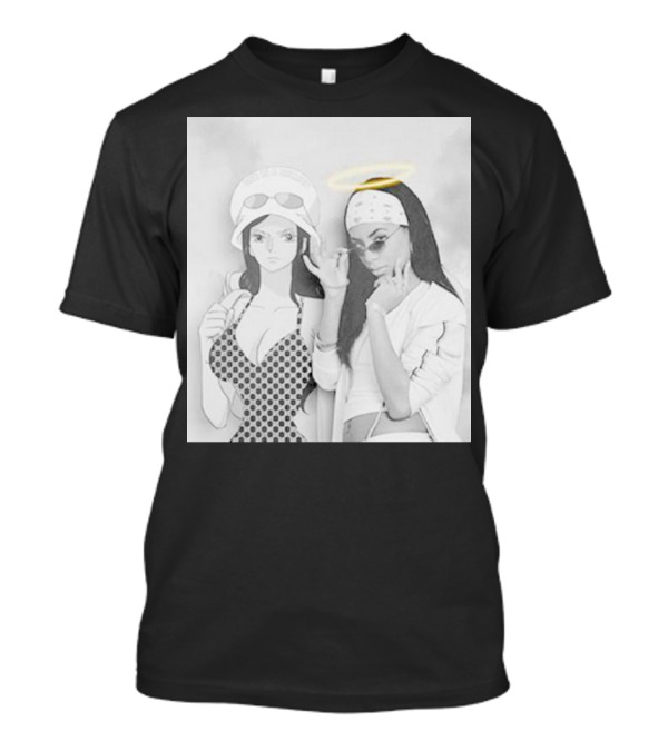 Aaliyah X Nico Robin One Piece Halo Bandana Duo T-Shirt