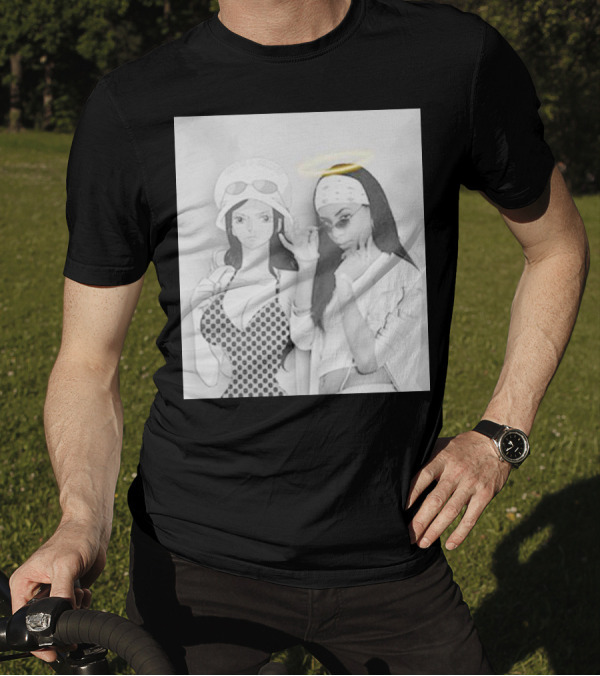 Aaliyah X Nico Robin One Piece Halo Bandana Duo T-Shirt