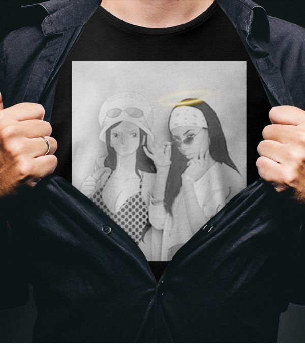 Aaliyah X Nico Robin One Piece Halo Bandana Duo T-Shirt