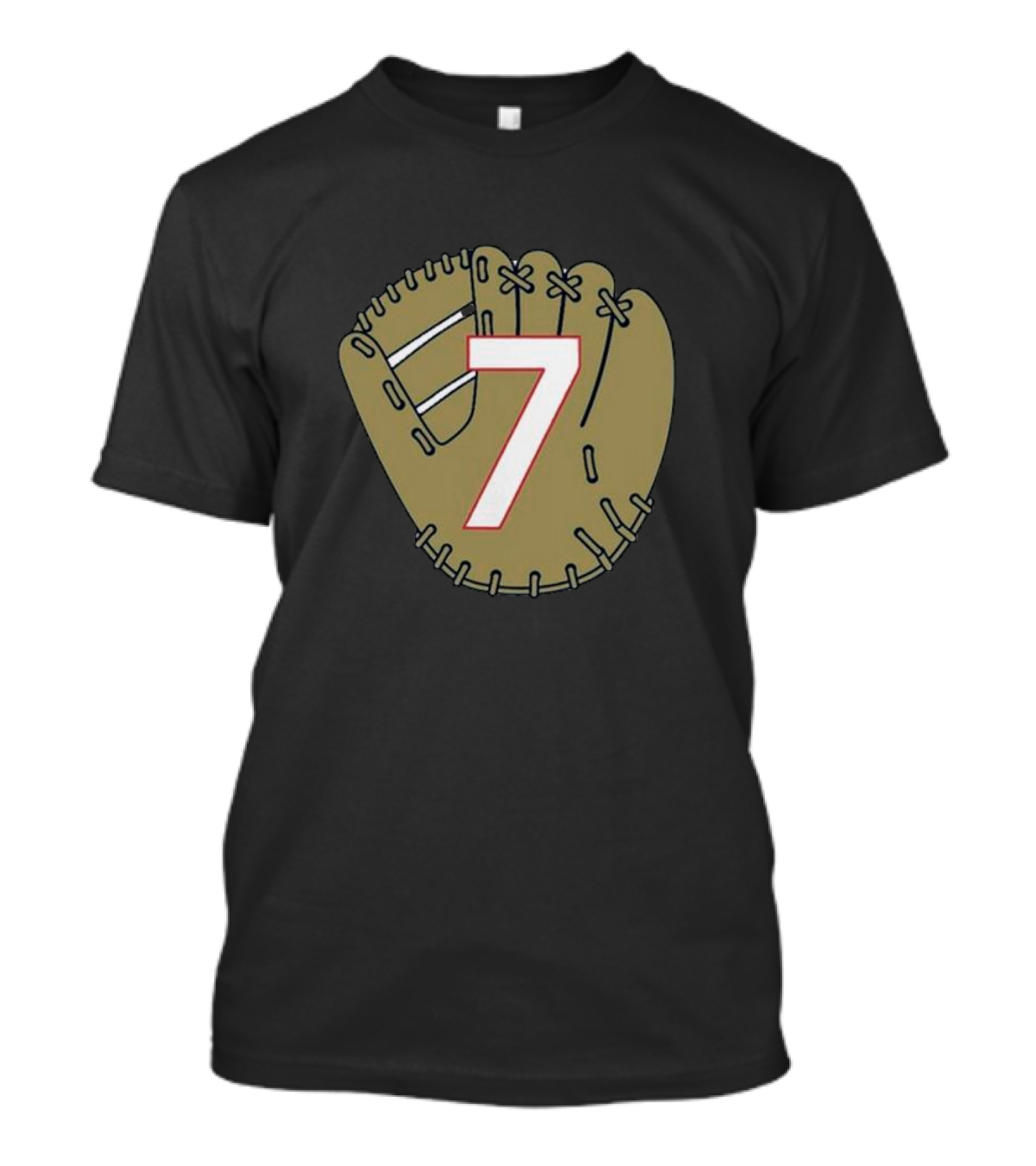 Dansby Swanson Number 7 Baseball Glove T-Shirt