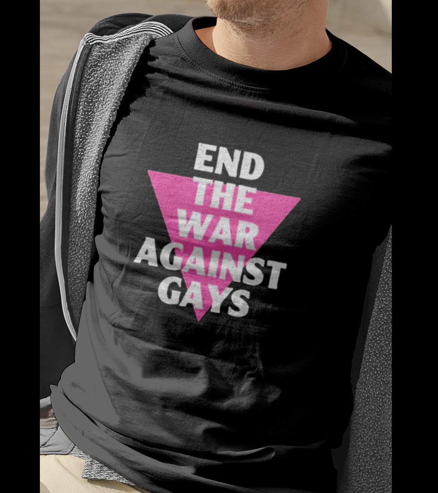 End The War Against Gays Pink Triangle T-Shirt