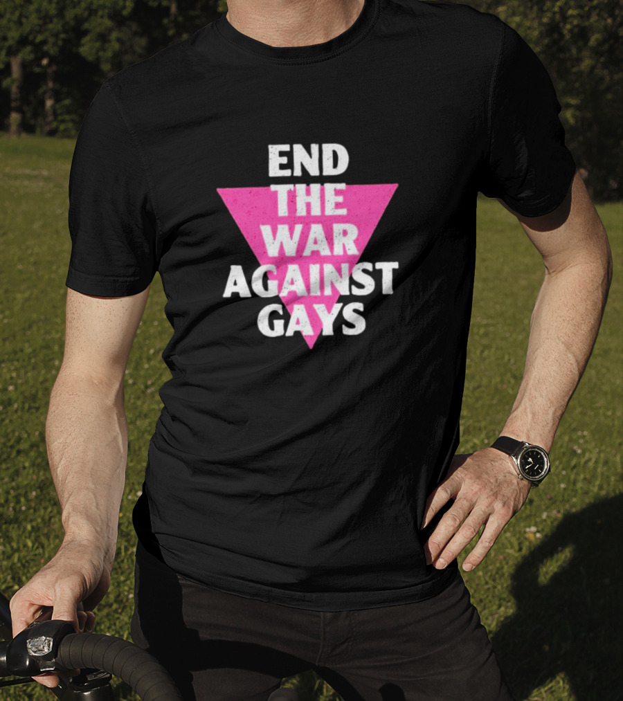 End The War Against Gays Pink Triangle T-Shirt