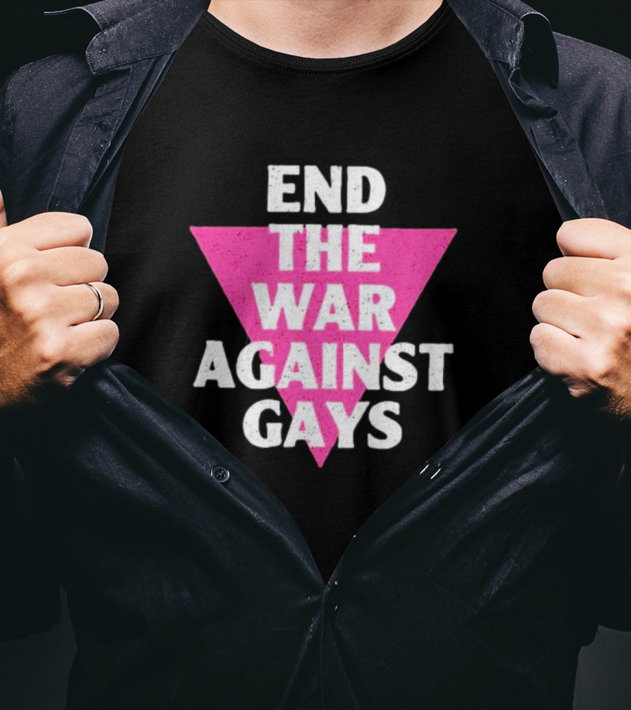 End The War Against Gays Pink Triangle T-Shirt
