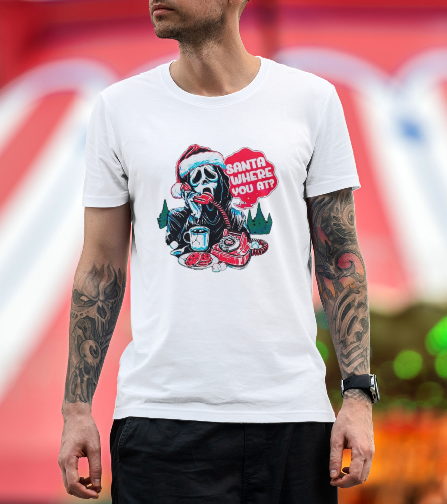 Ghost Face Santa Where You At? T-Shirt