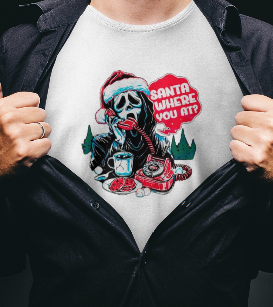 Ghost Face Santa Where You At? T-Shirt