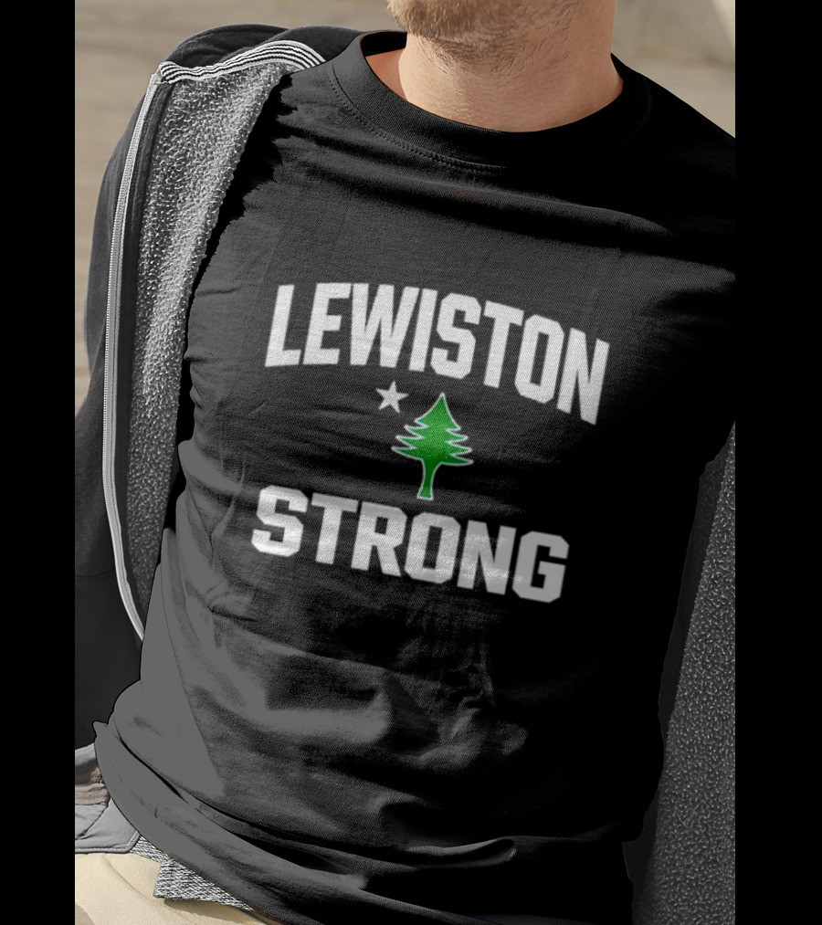 Lewiston Strong Fundraiser Tree And Star T-Shirt