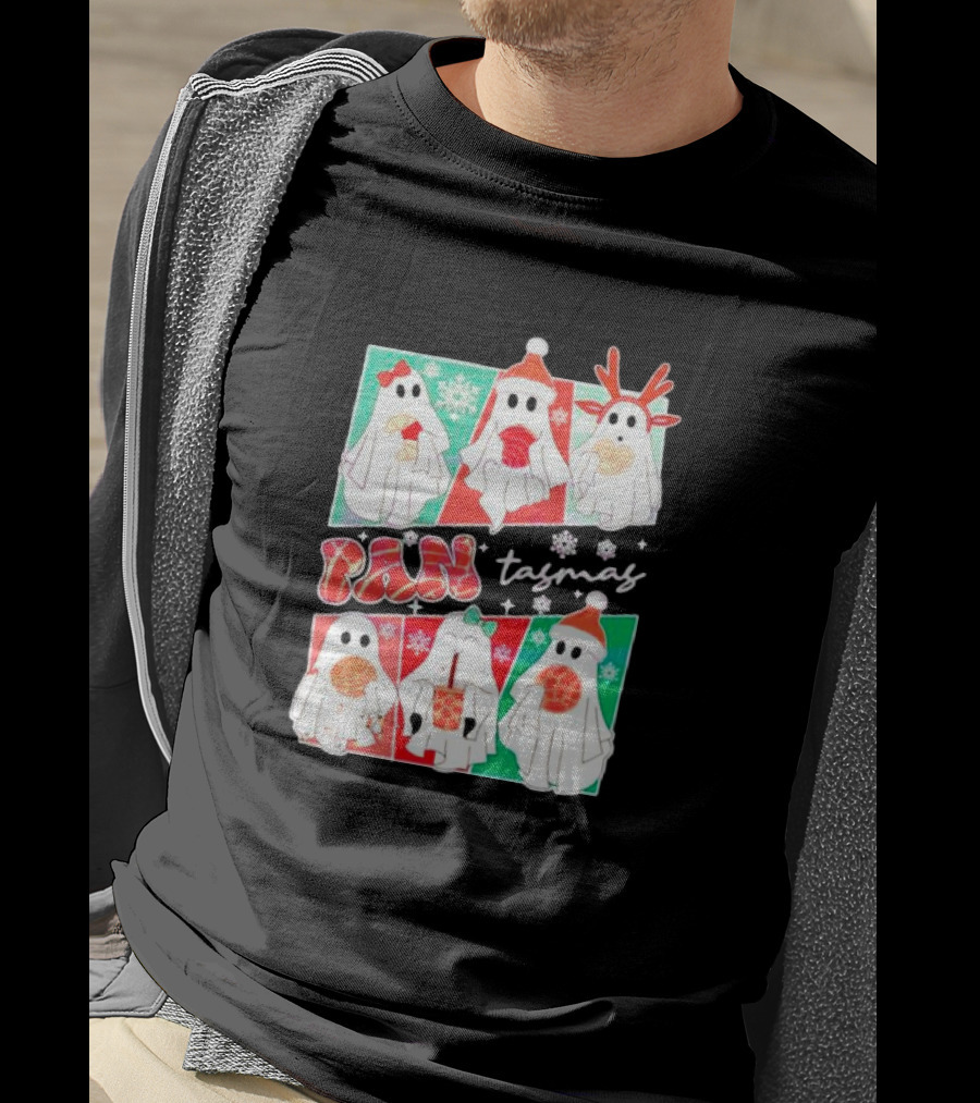 Pantasmas Ghost Christmas Santa Conchas Festive Fun T-Shirt