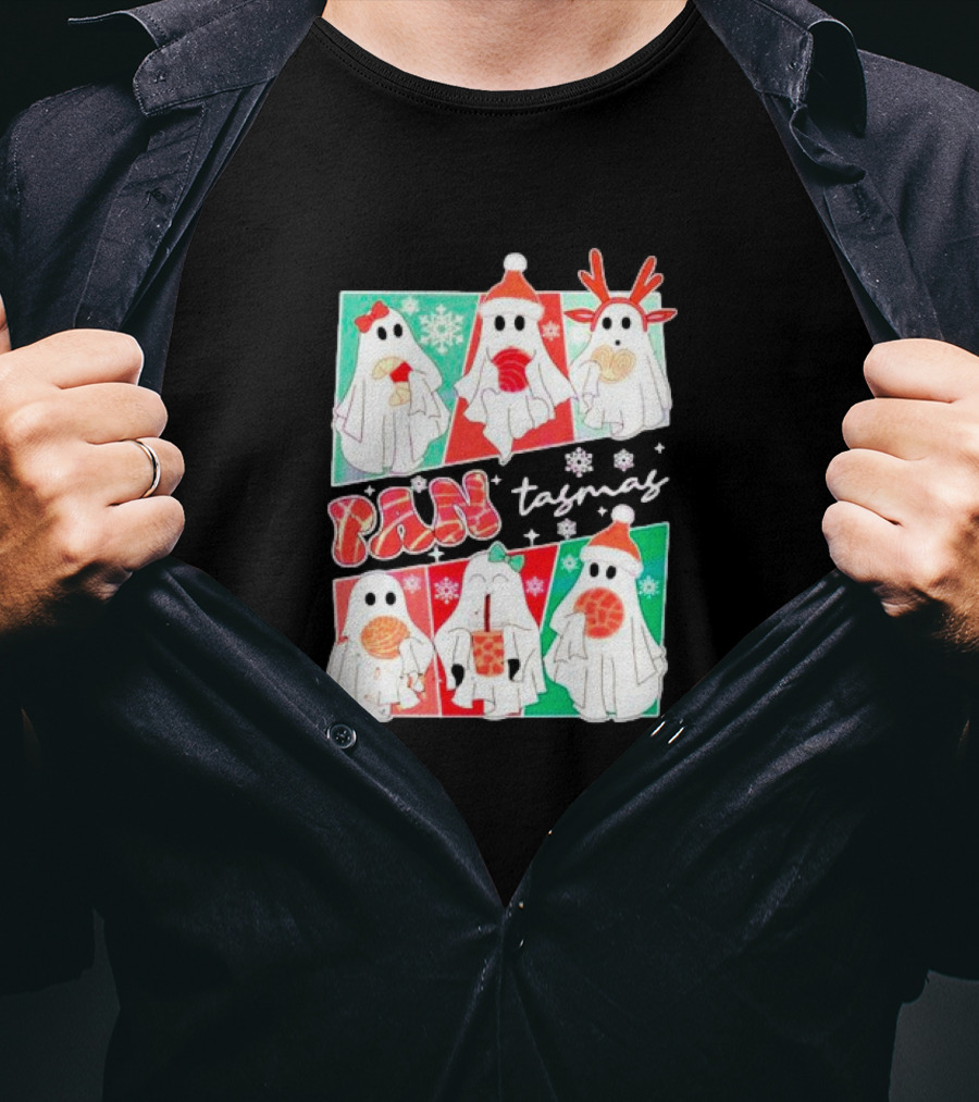 Pantasmas Ghost Christmas Santa Conchas Festive Fun T-Shirt
