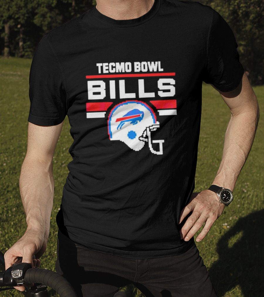 Tecmo Bowl Buffalo Bills Helmet NFL Football T-Shirt