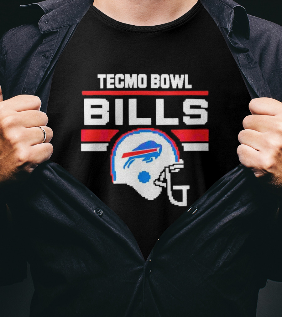 Tecmo Bowl Buffalo Bills Helmet NFL Football T-Shirt