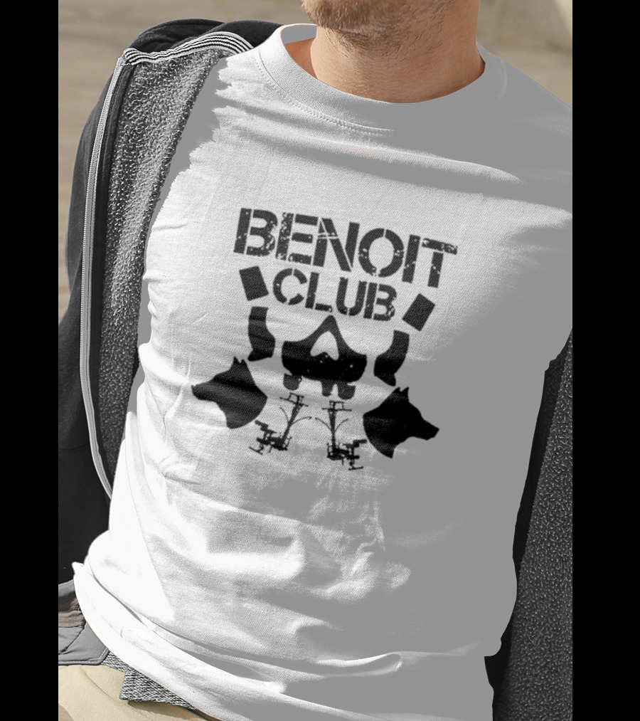 Benoit Club Skull And Wolf T-Shirt