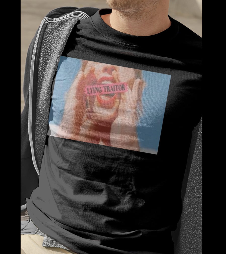 Lying Traitor Shouting Red Lips Hand Gestures T-Shirt