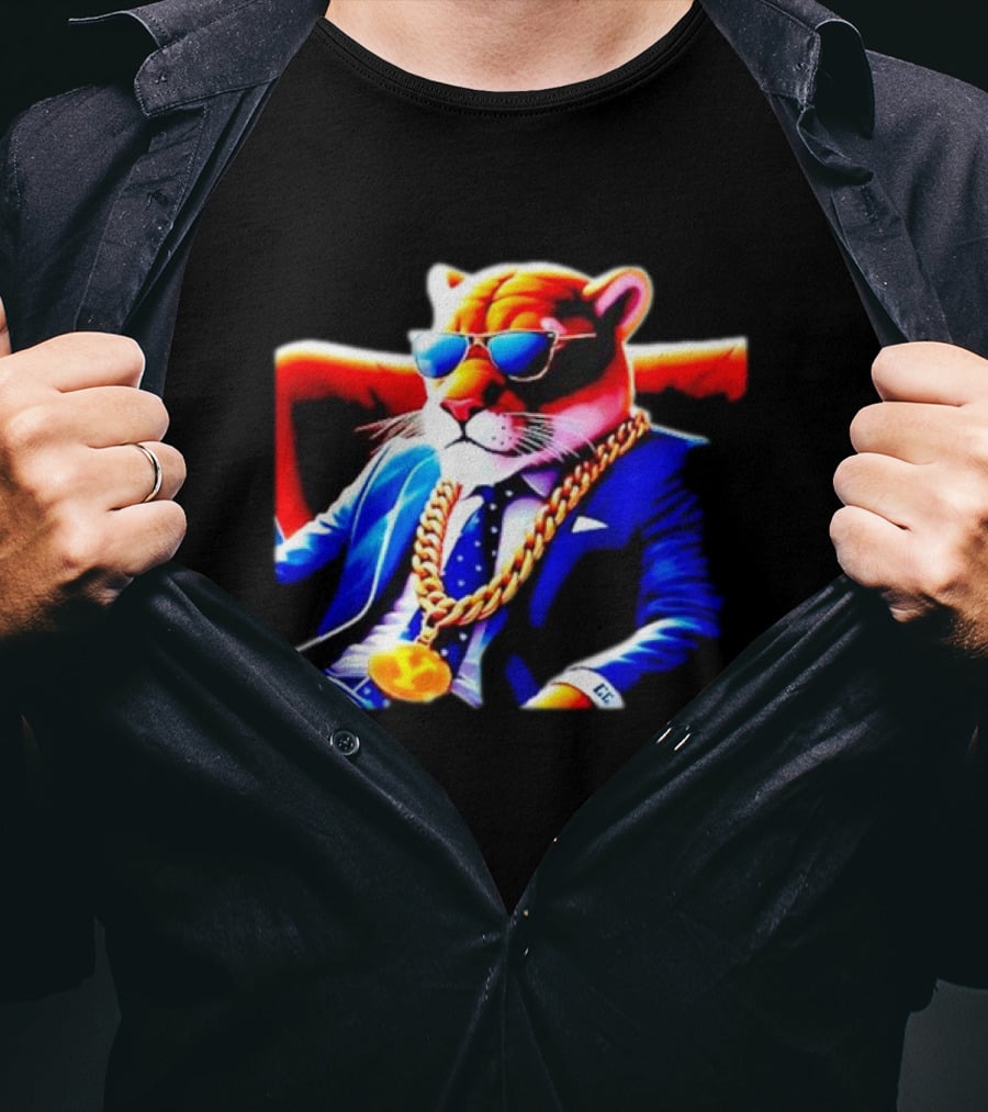 Og Cosmo Cougar BYU Chain Sunglasses Suit T-Shirt