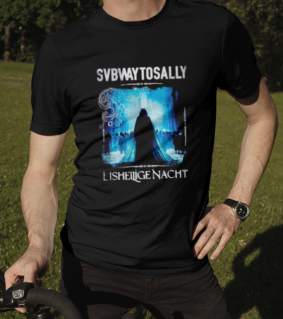 Subway To Sally Eisheilige Nacht Gothic Concert Imagery Blue Silhouette Mystical T-Shirt
