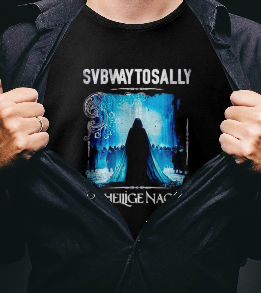 Subway To Sally Eisheilige Nacht Gothic Concert Imagery Blue Silhouette Mystical T-Shirt