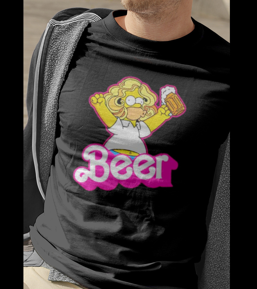Beerbie Homer Simpson Beer Barbie T-Shirt