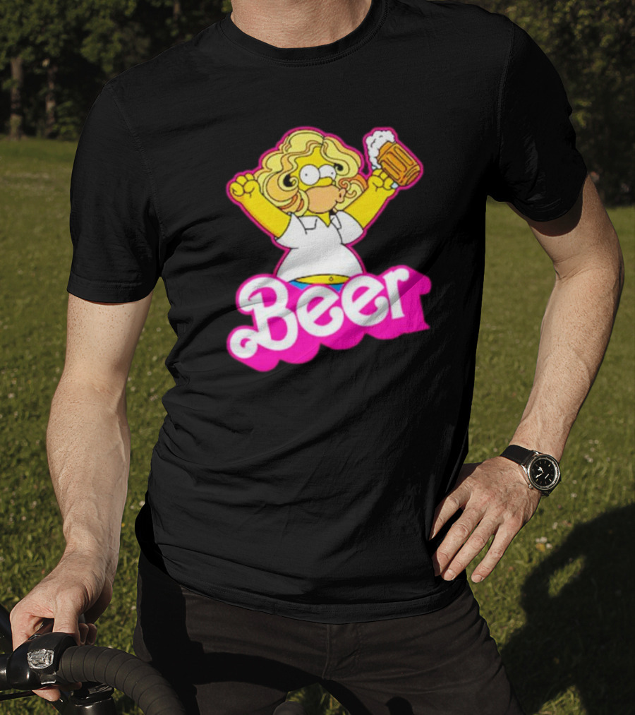 Beerbie Homer Simpson Beer Barbie T-Shirt