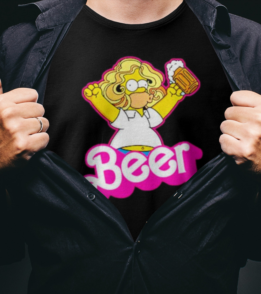 Beerbie Homer Simpson Beer Barbie T-Shirt