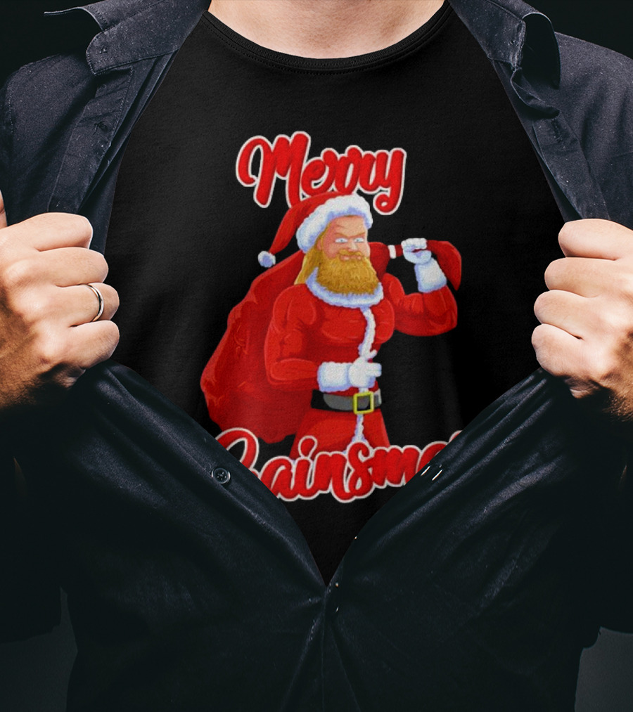 Merry Gainsmas Fitness Santa Bodybuilder T-Shirt