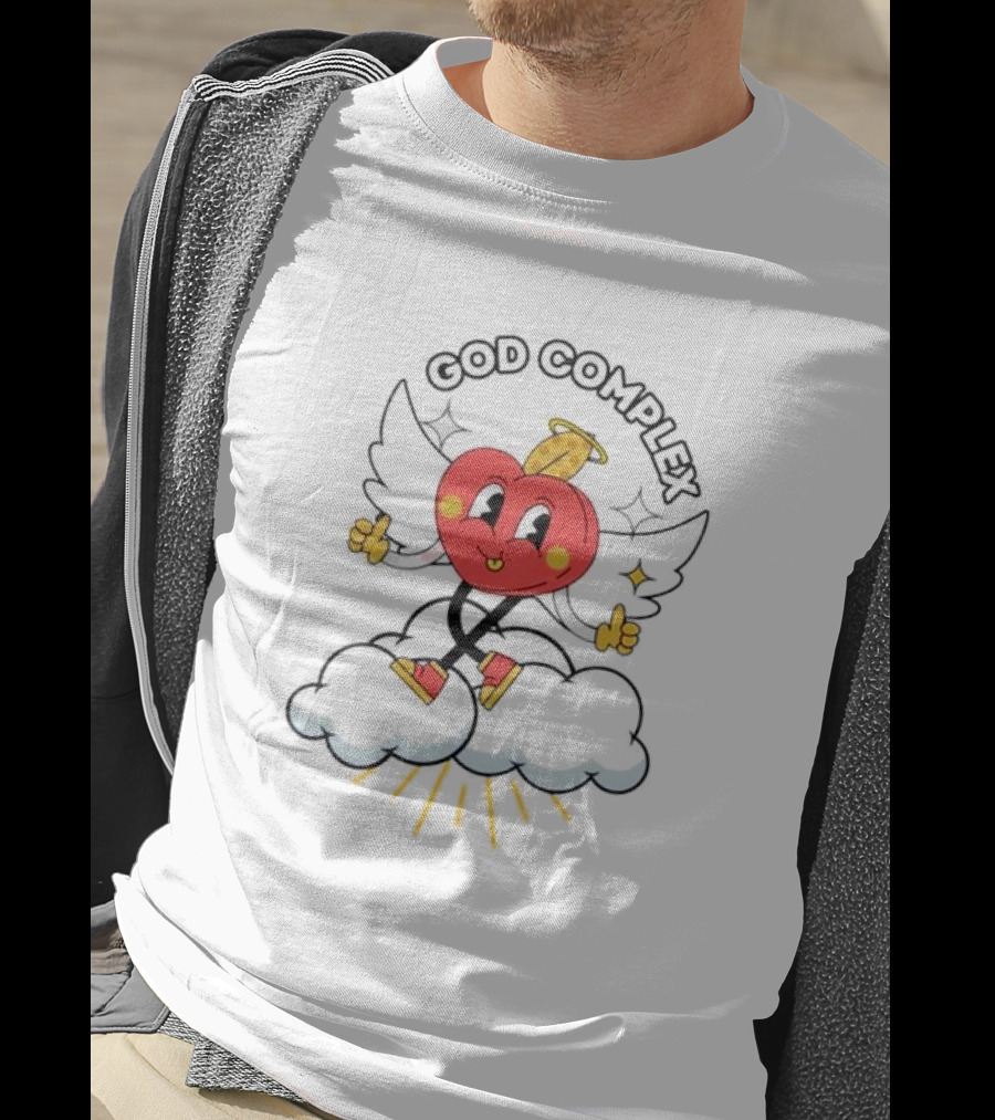 Heart With Angel Wings On Cloud God Complex T-Shirt