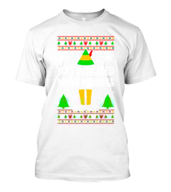 Cotton Headed Ninny Muggins Christmas Elf Hat Snowflakes Boots Trees T-Shirt