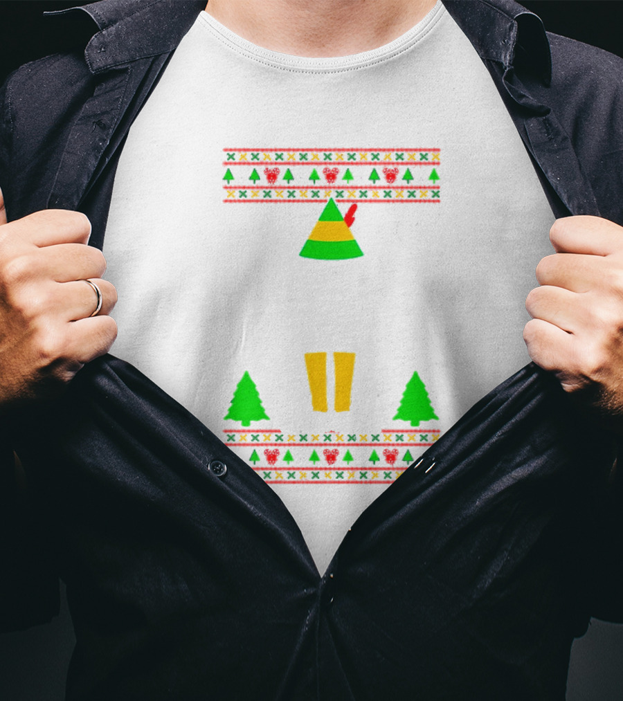 Cotton Headed Ninny Muggins Christmas Elf Hat Snowflakes Boots Trees T-Shirt