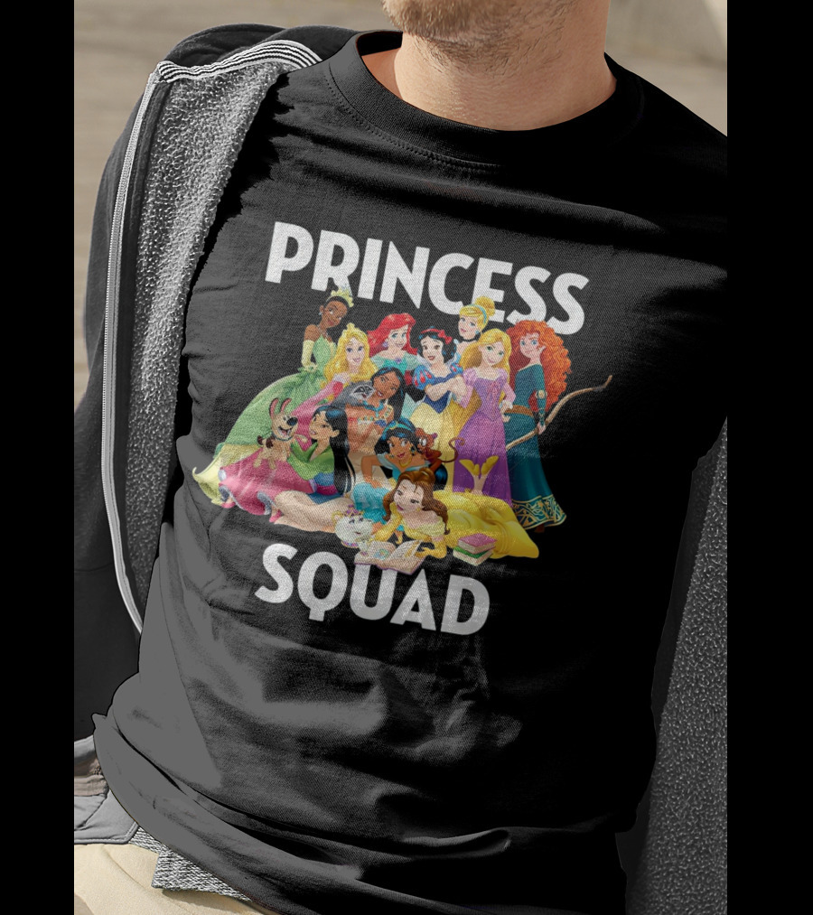 Disney Princess Squad Ensemble With Classic Animated Royal Characters T-Shirt