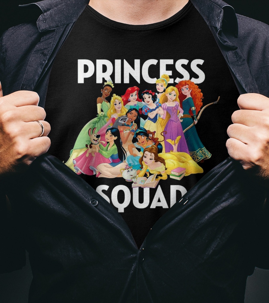 Disney Princess Squad Ensemble With Classic Animated Royal Characters T-Shirt