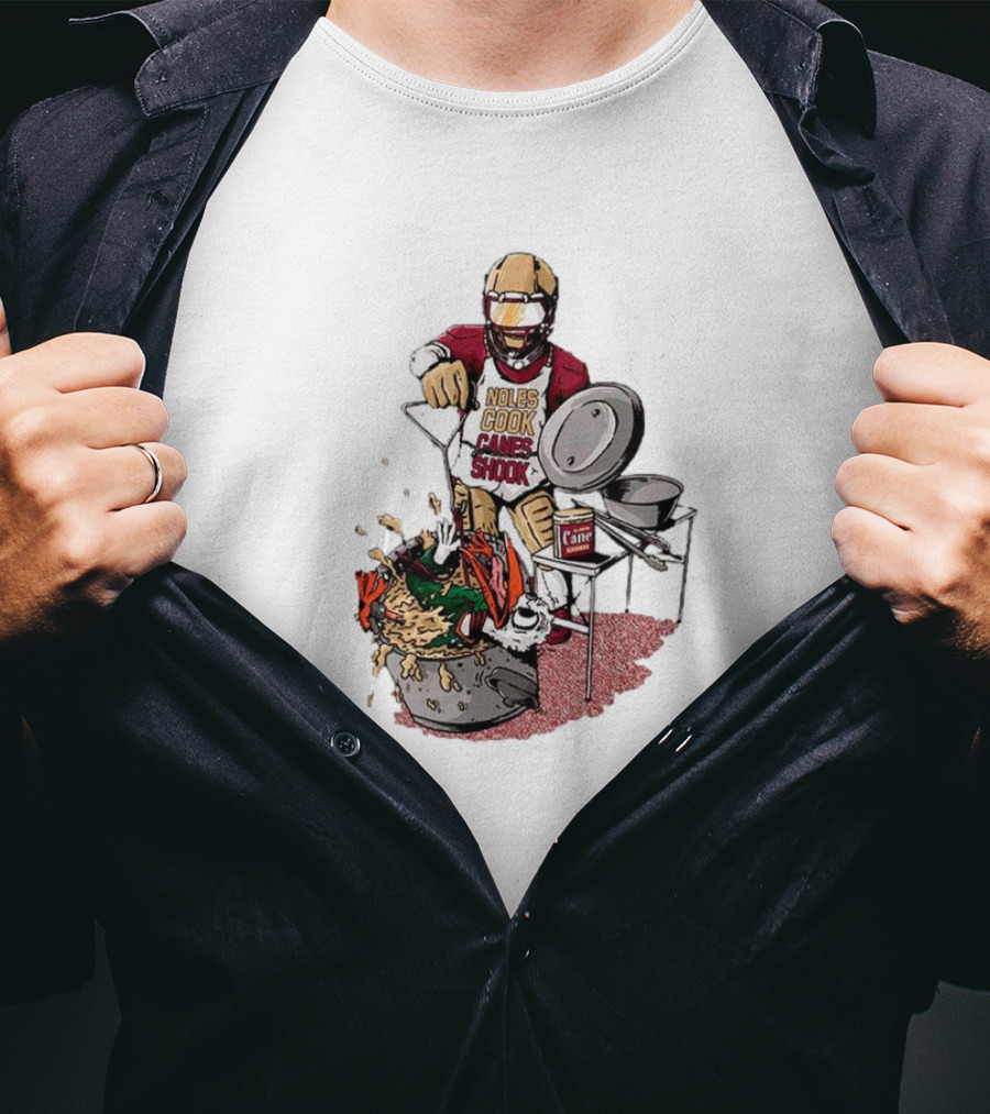 FSU Football Noles Cook Canes Shook Miami Hurricanes Rivalry T-Shirt