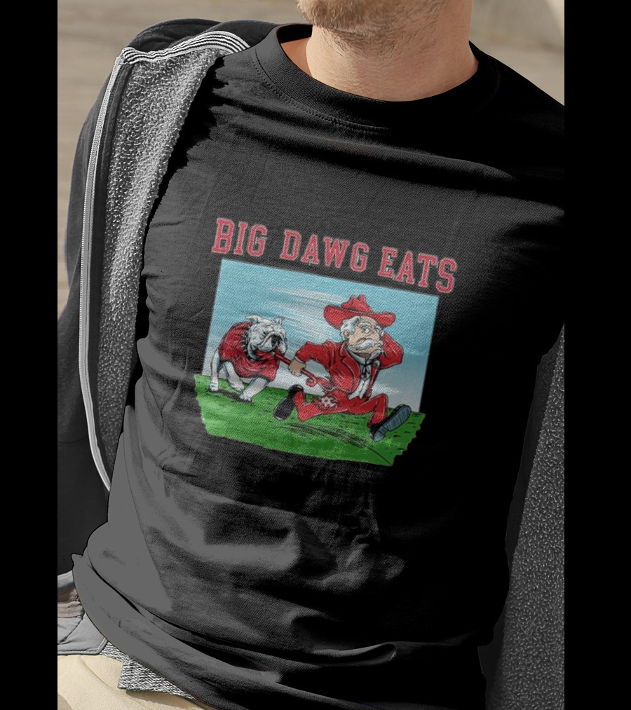 Georgia Bulldogs Big Dawg Eats Ole Miss Rebels T-Shirt