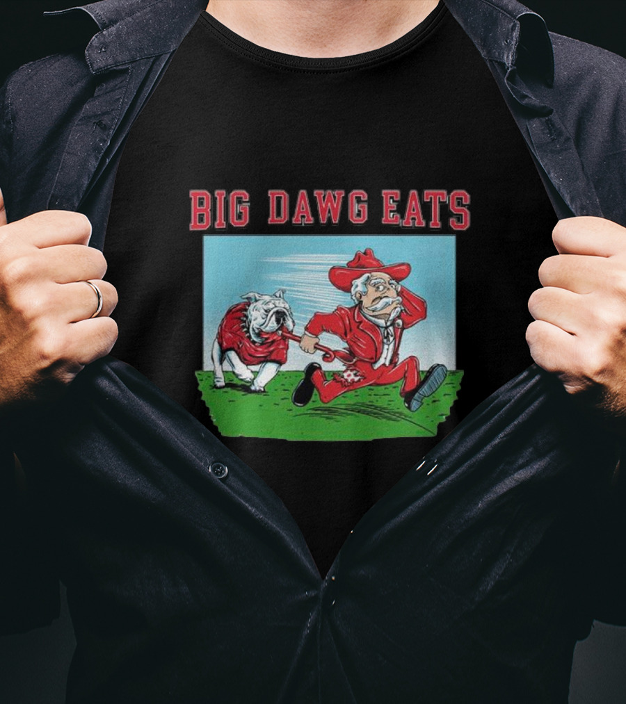 Georgia Bulldogs Big Dawg Eats Ole Miss Rebels T-Shirt