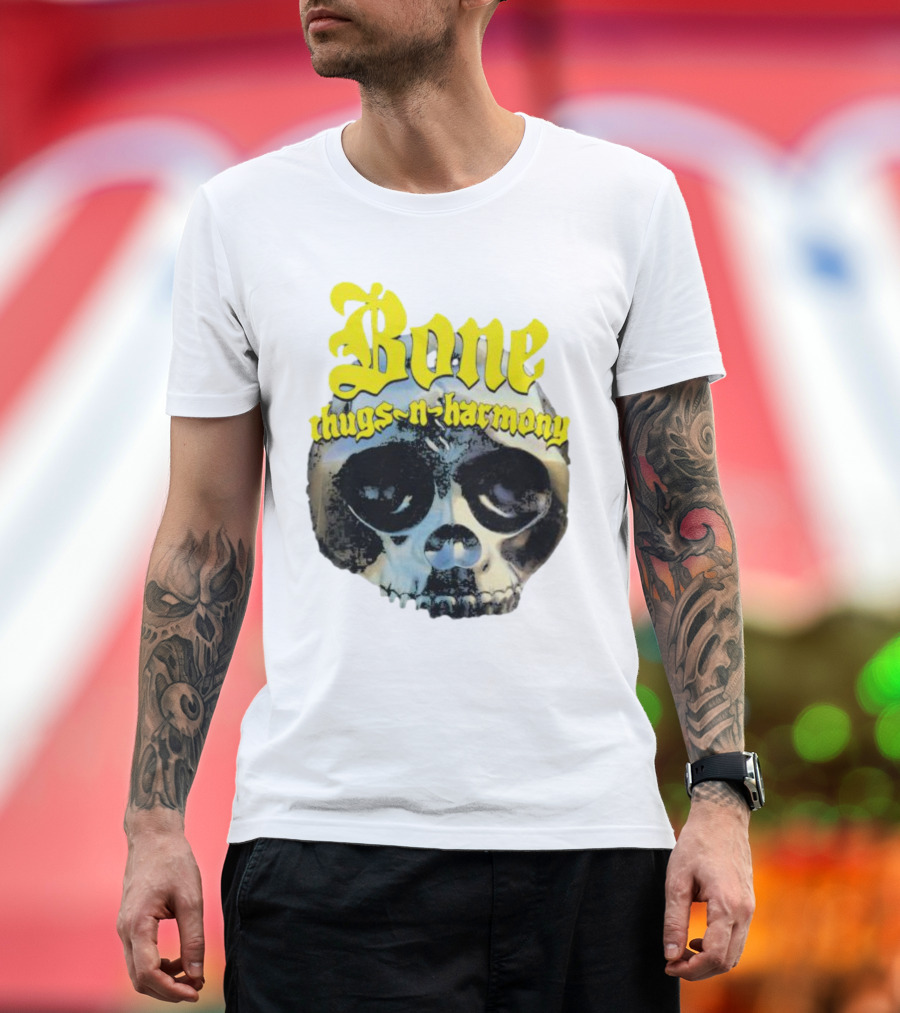 Los Angeles Lakers Bone Thugs-N-Harmony Thuggish Ruggish Skull T-Shirt