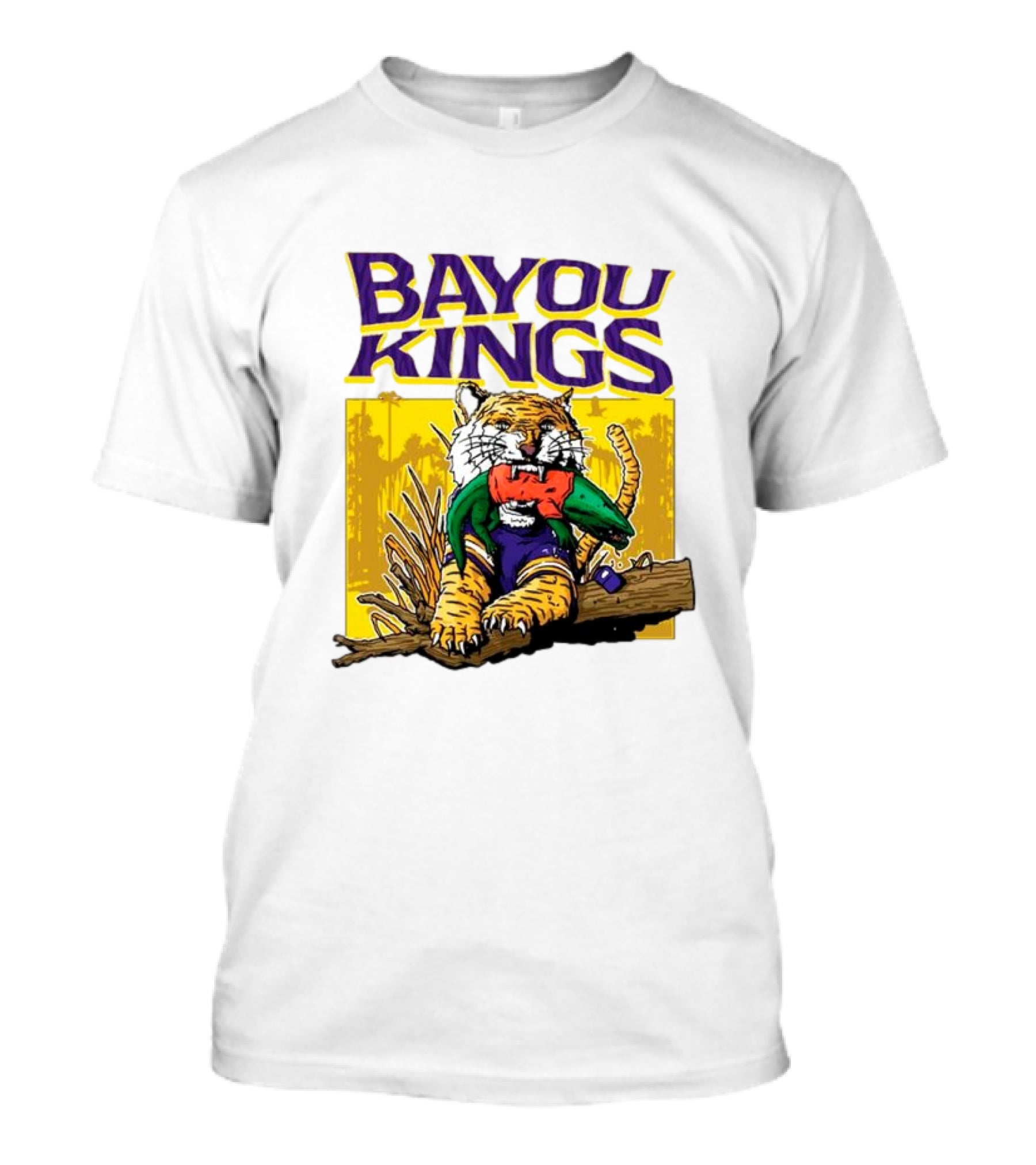 Bayou Kings LSU Tigers Vs. Florida Gators Tiger With Gator T-Shirt