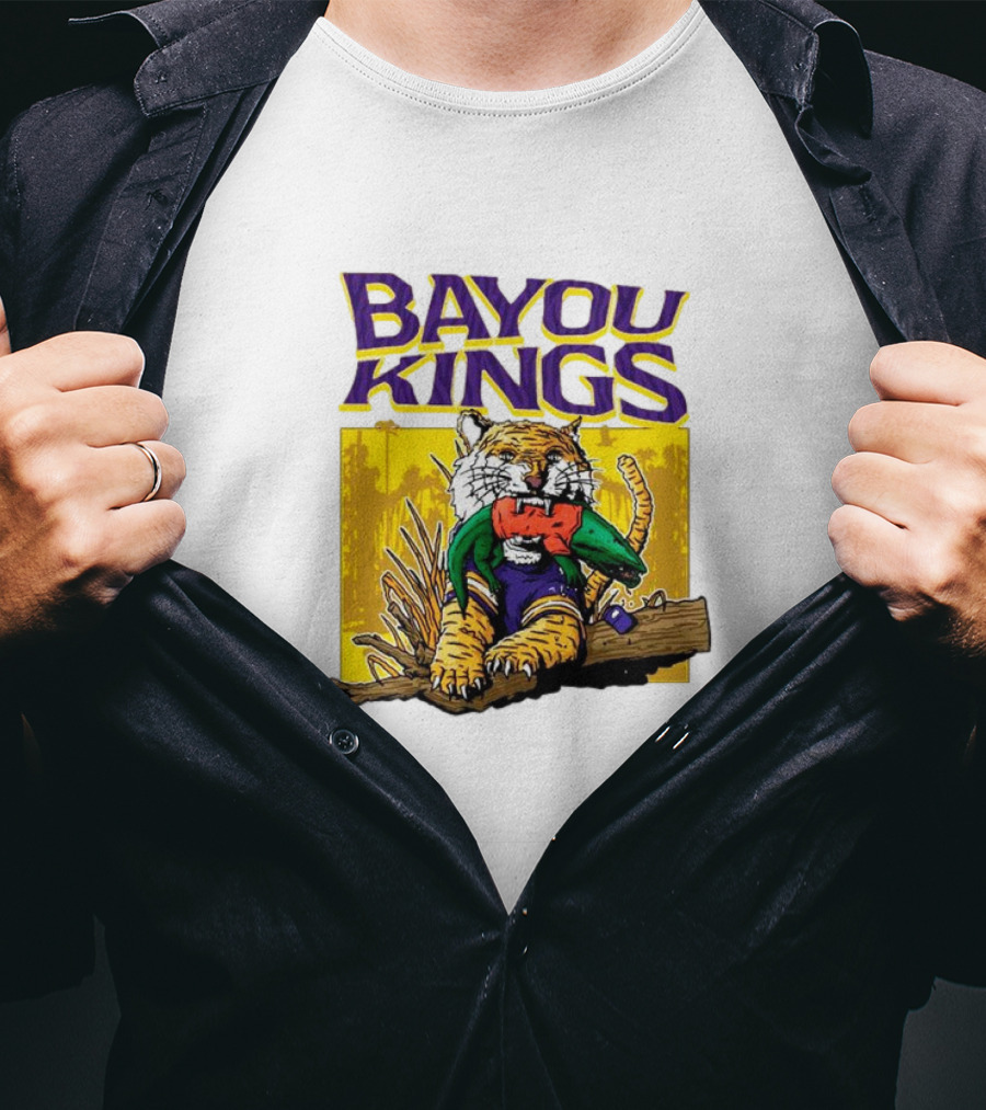 Bayou Kings LSU Tigers Vs. Florida Gators Tiger With Gator T-Shirt