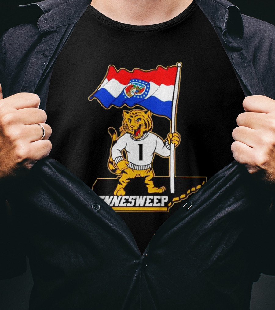Missouri Tigers Tennesweep Flag Victory T-Shirt