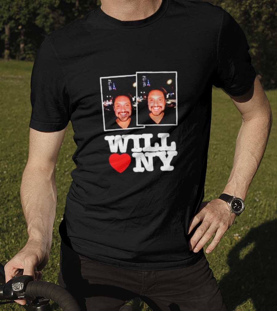 WILL ❤️ NY Double Photo Smiling Face T-Shirt
