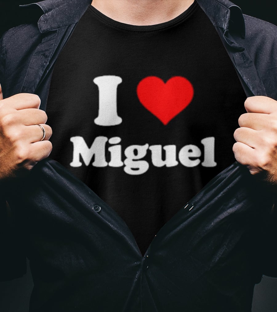 I Love Miguel Red Heart T-Shirt