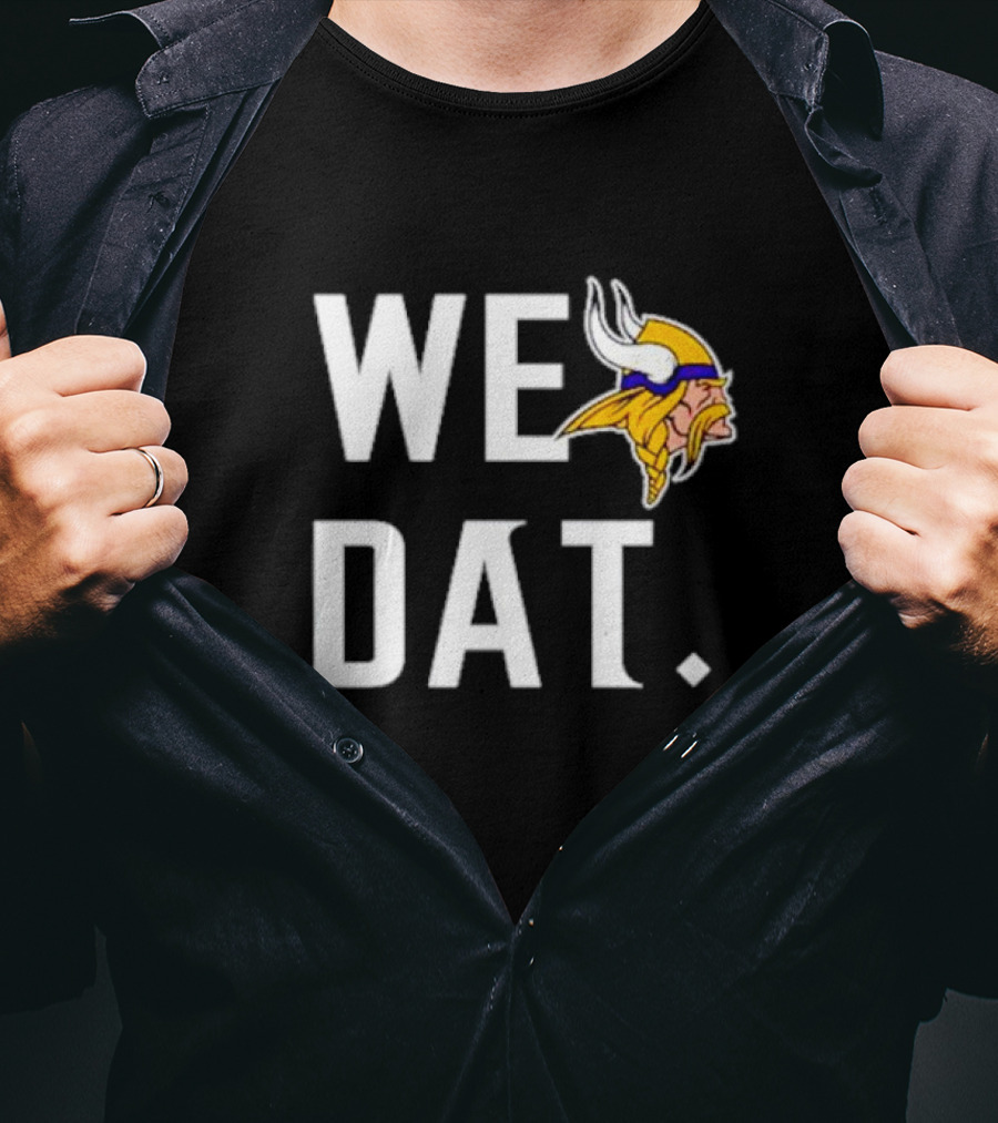 Minnesota Vikings We Dat Viking Head T-Shirt
