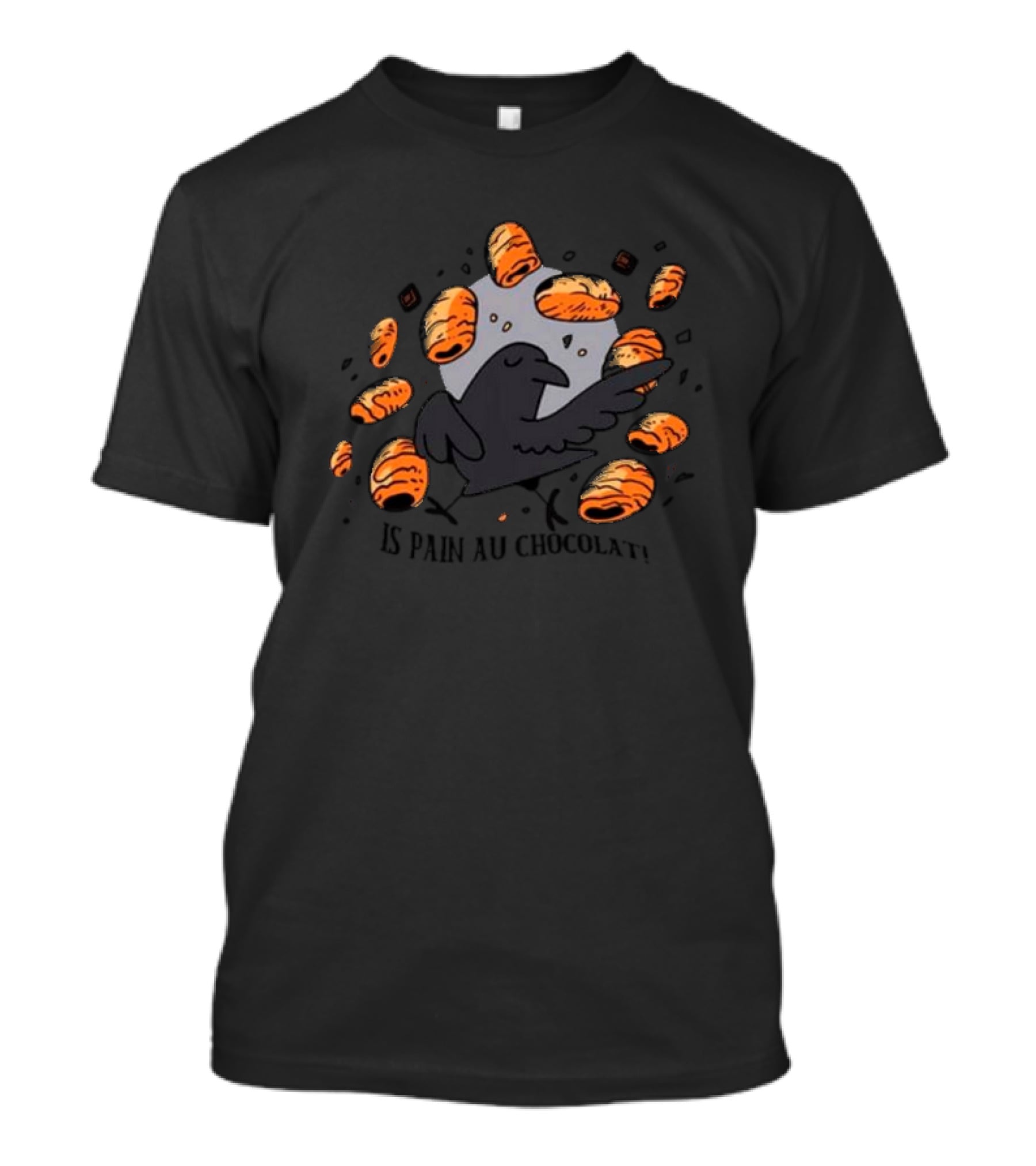 Crow Surrounded By Pain Au Chocolat T-Shirt