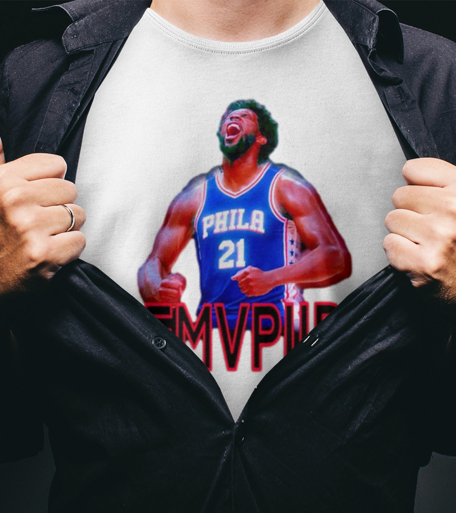 EMVPIID Joel Embiid Philadelphia 76ers Phila 21 T-Shirt