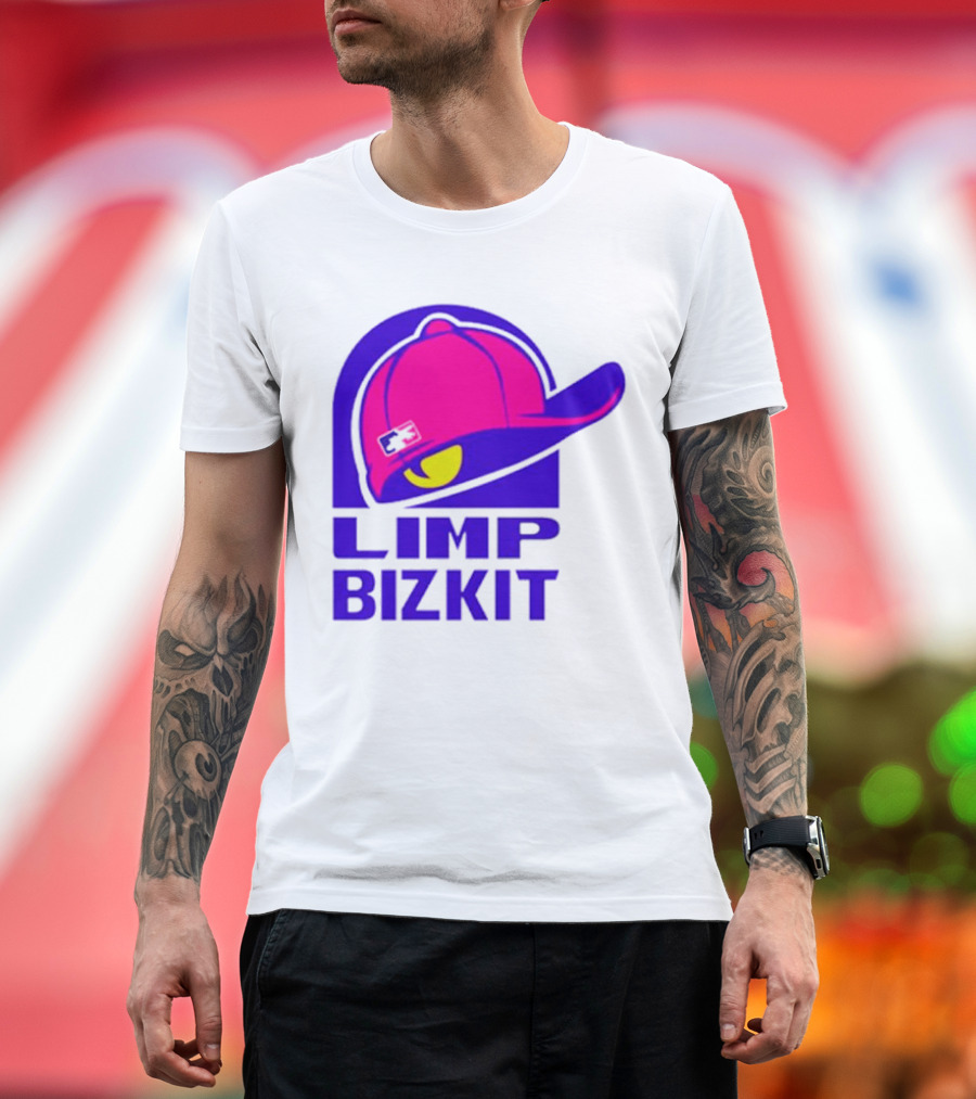 Limp Bizkit Logo with Pink Hat and Taco Bell T-Shirt