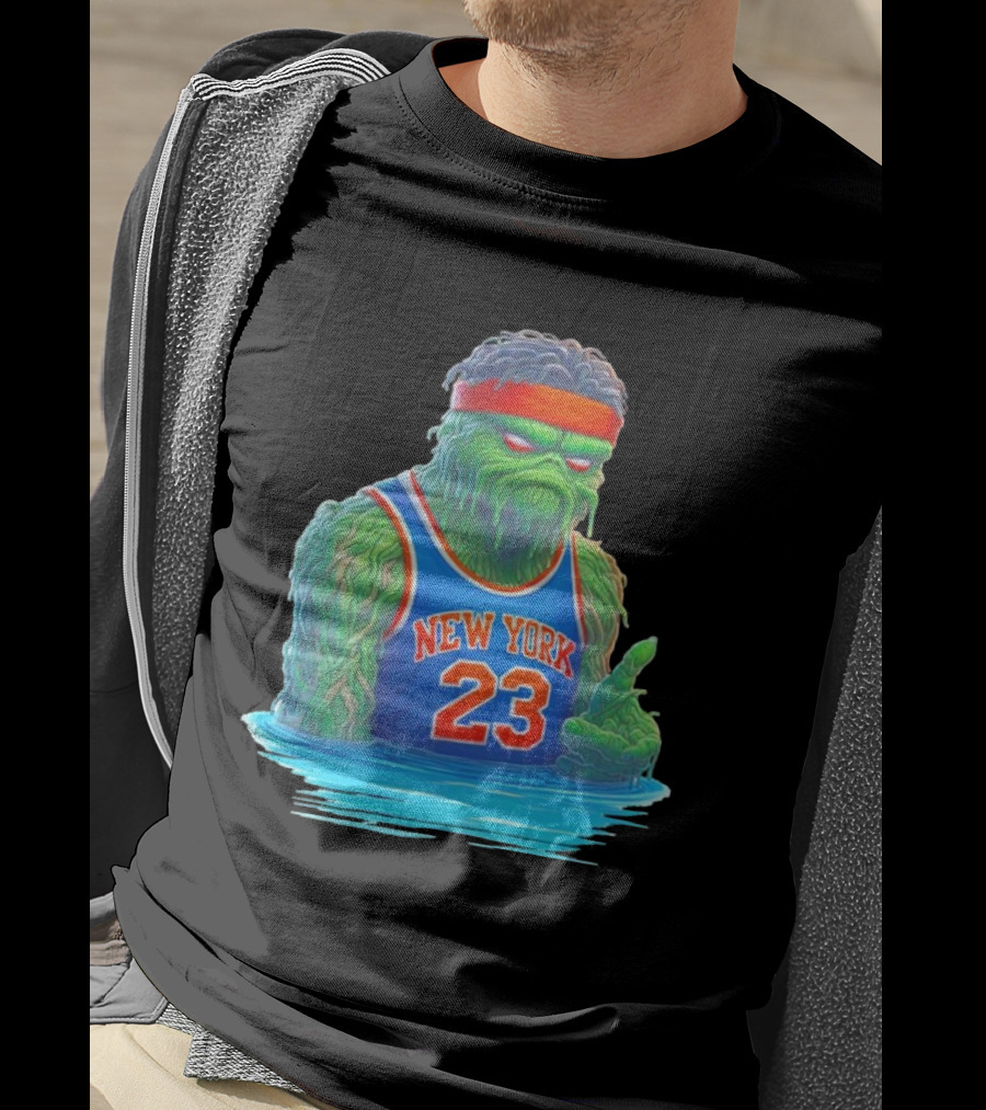 Mitchell Robinson New York Knicks Blockness Monster 23 Iconic Monster T-Shirt