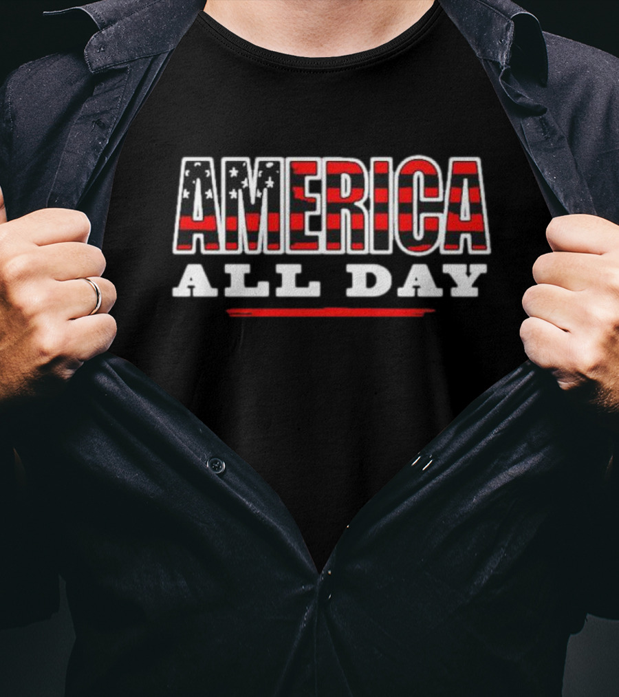 AMERICA All Day Stars Stripes T-Shirt