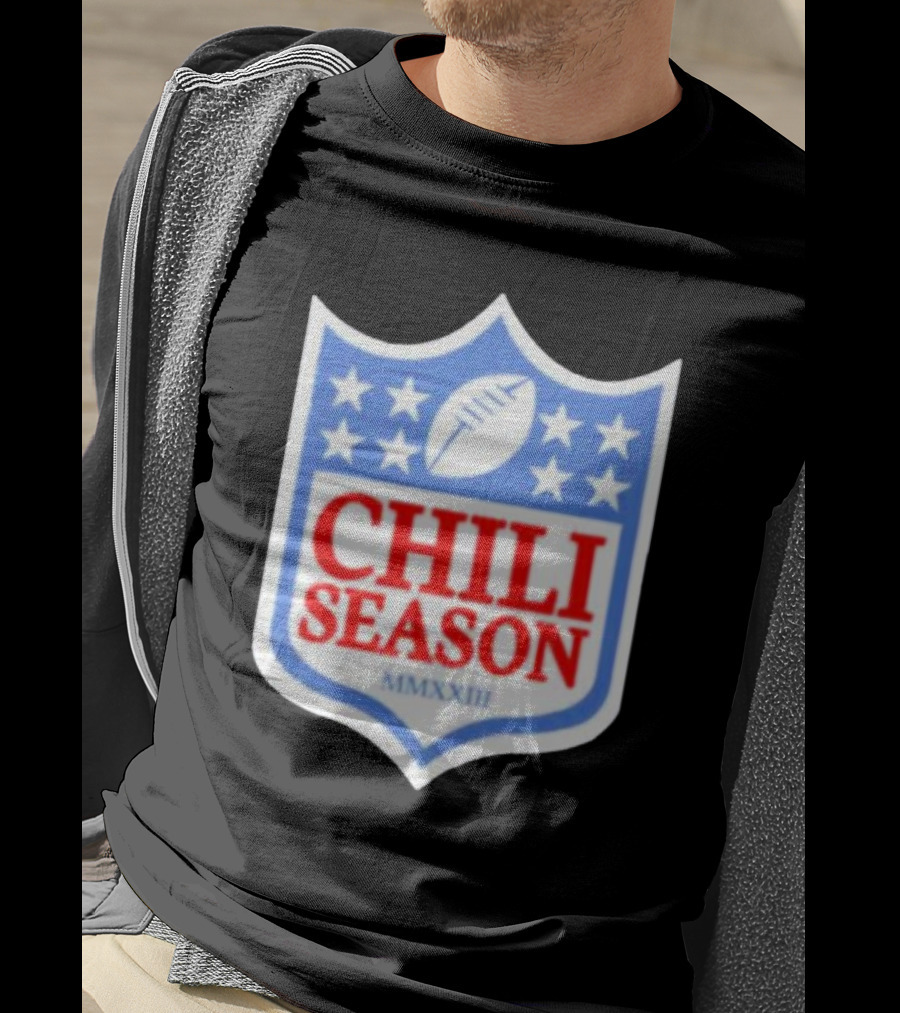 Chili Season MMXXIII Football Shield T-Shirt